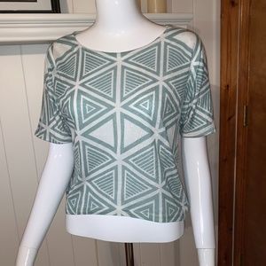 Forever 21 Geometric Top with High/Low Hem